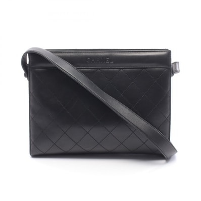 シャネル CHANEL マトラッセ ショルダーバッグ バッグ レザー レディース ブラック系 【中古】