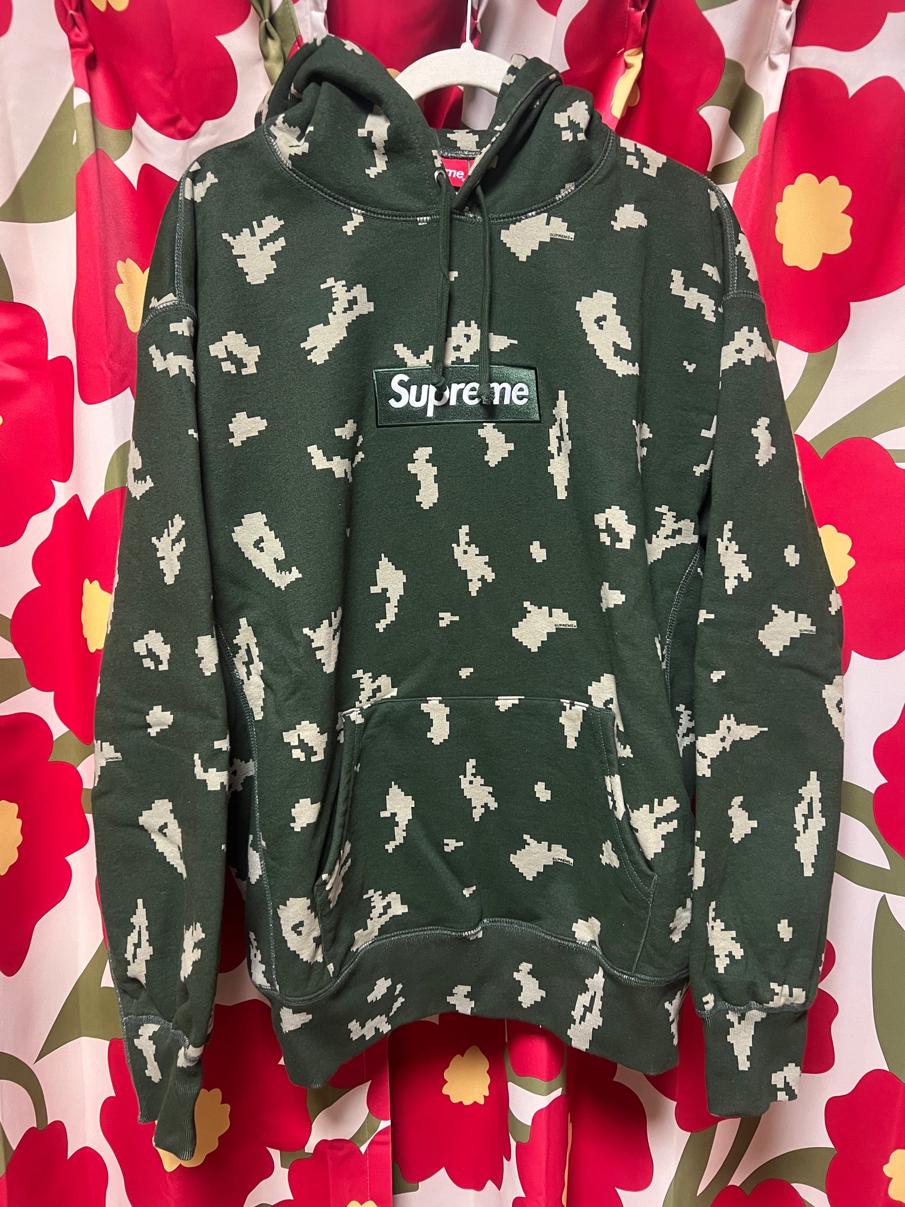 Supreme Box Logo Hooded Sweatshirt "Olive Russian Camo" (21FW)