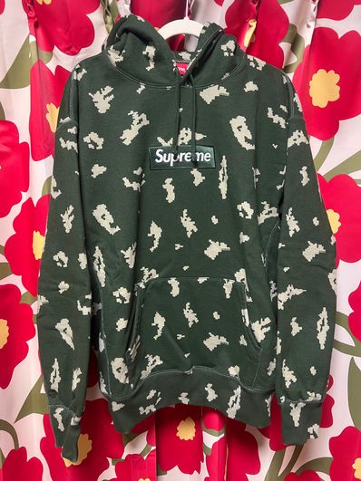 Supreme Box Logo Hooded Sweatshirt "Olive Russian Camo" (21FW)