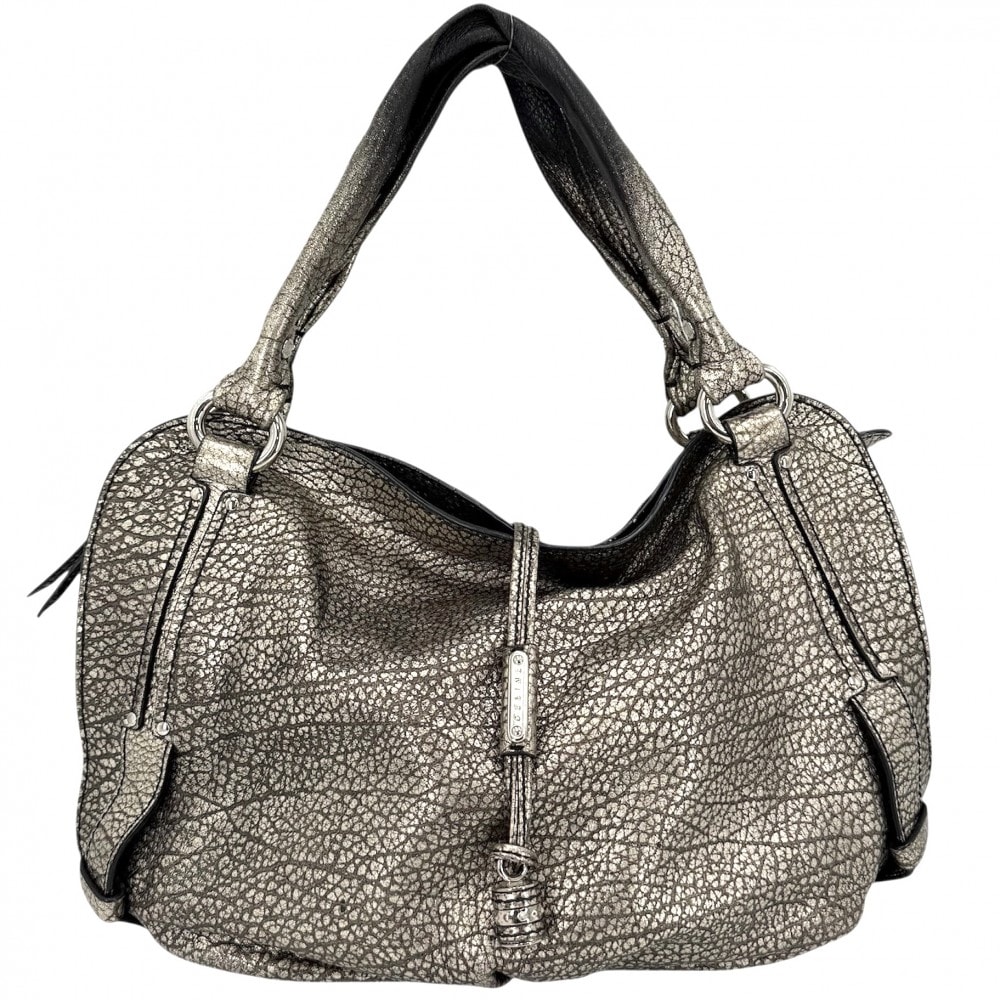 CELINE セリーヌ ハンドバッグ ビタースウィート トートバッグ 肩掛け 斜め掛け レザー メタリックゴールド シルバー金具 レディース【中古品】