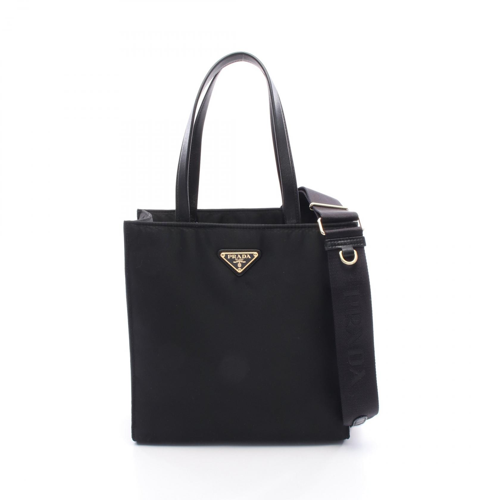 プラダ PRADA ショッピングバッグ トートバッグ バッグ ナイロン レザー レディース ブラック系 1BG426VDOORUKWF0002 【新品】