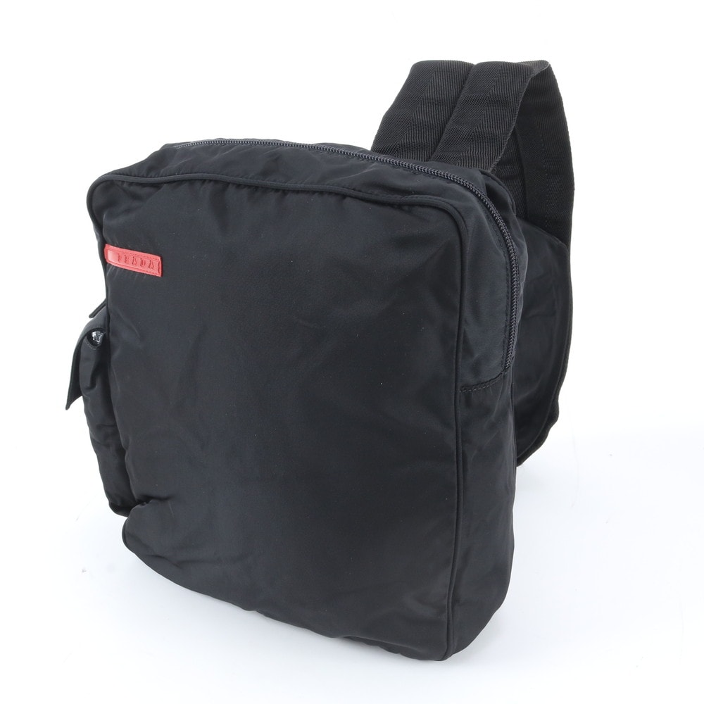 ■美品 プラダ テスート ナイロンボディバッグ レザー×ナイロン