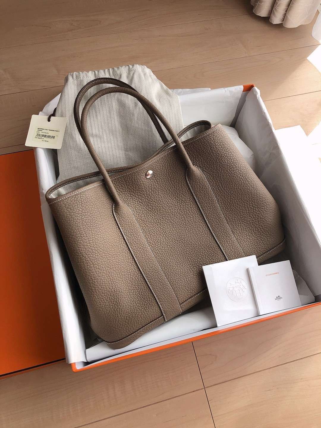 Hermes Garden Party Negonda "Etoupe/Silver"