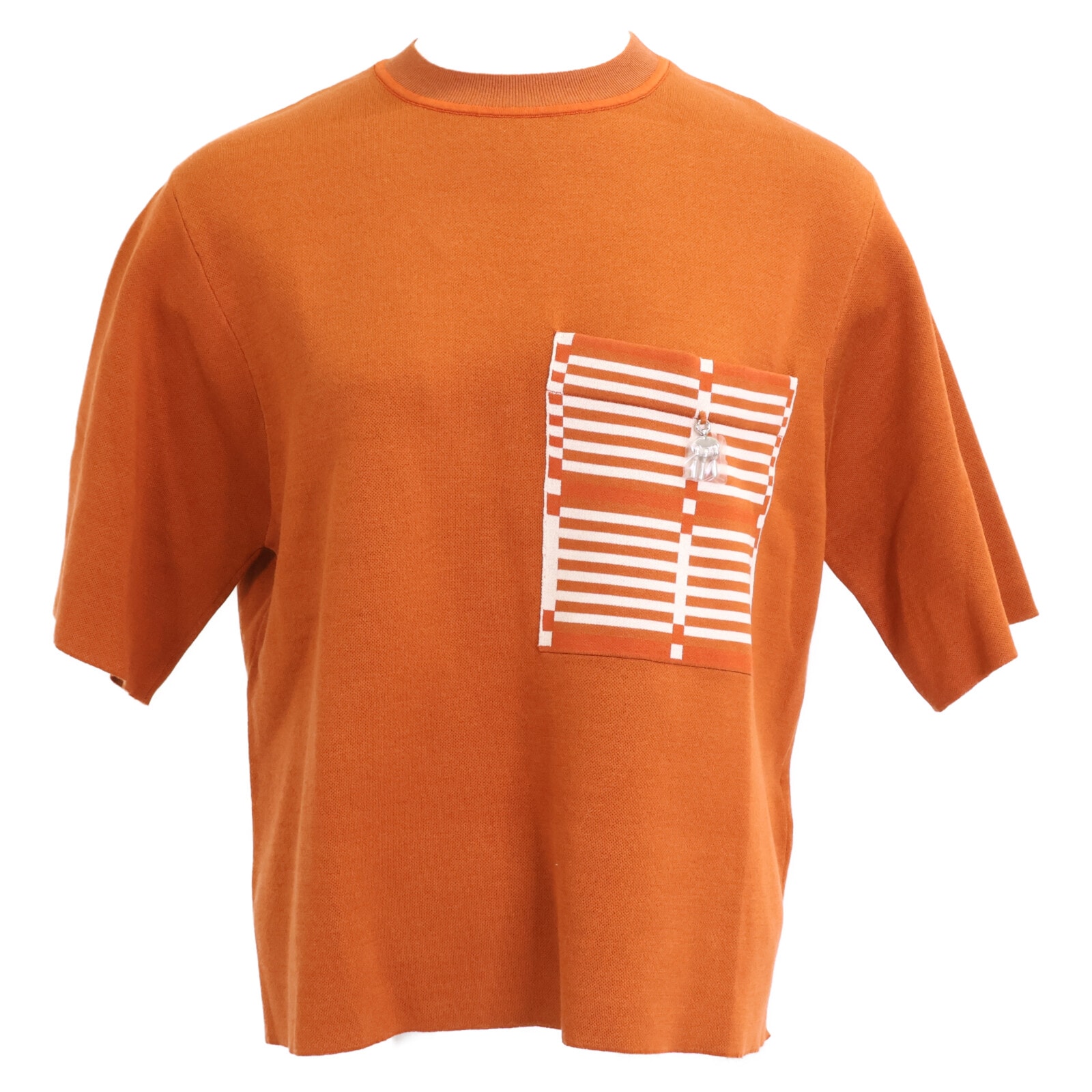 エルメス 【新品/国内正規】5E2647DL シルク混 半袖ニットセーター/ 34