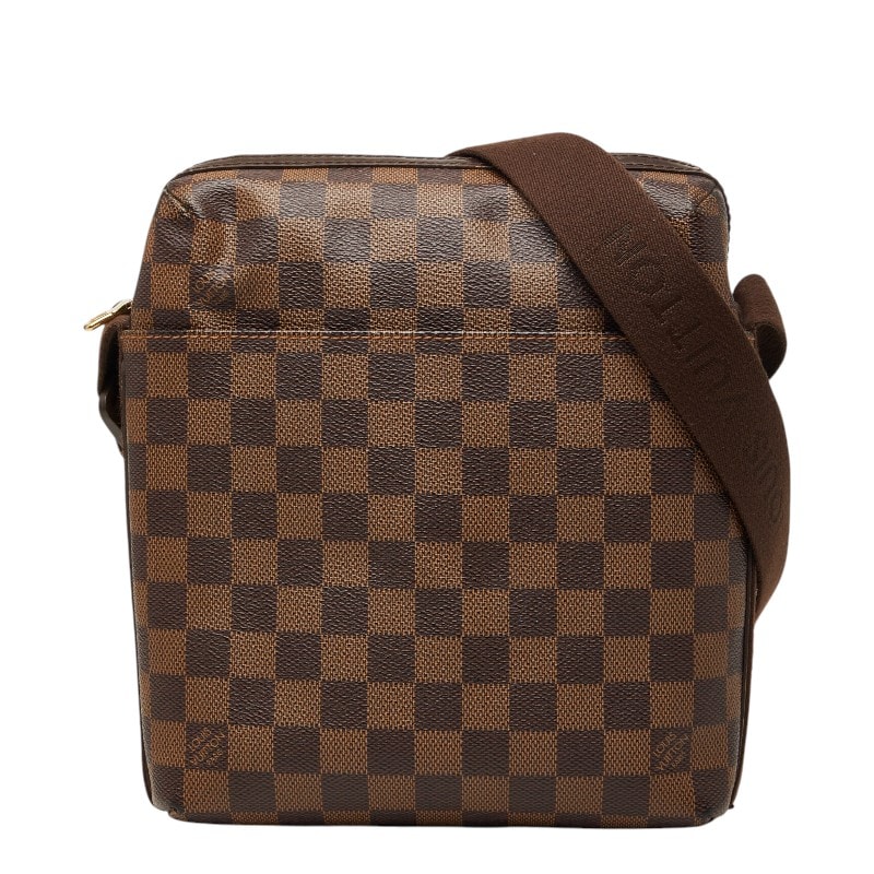 ルイ ヴィトン ダミエ トロターボブール 斜め掛け ショルダーバッグ N41135 ブラウン PVC レザー メンズ LOUIS VUITTON 【中古】