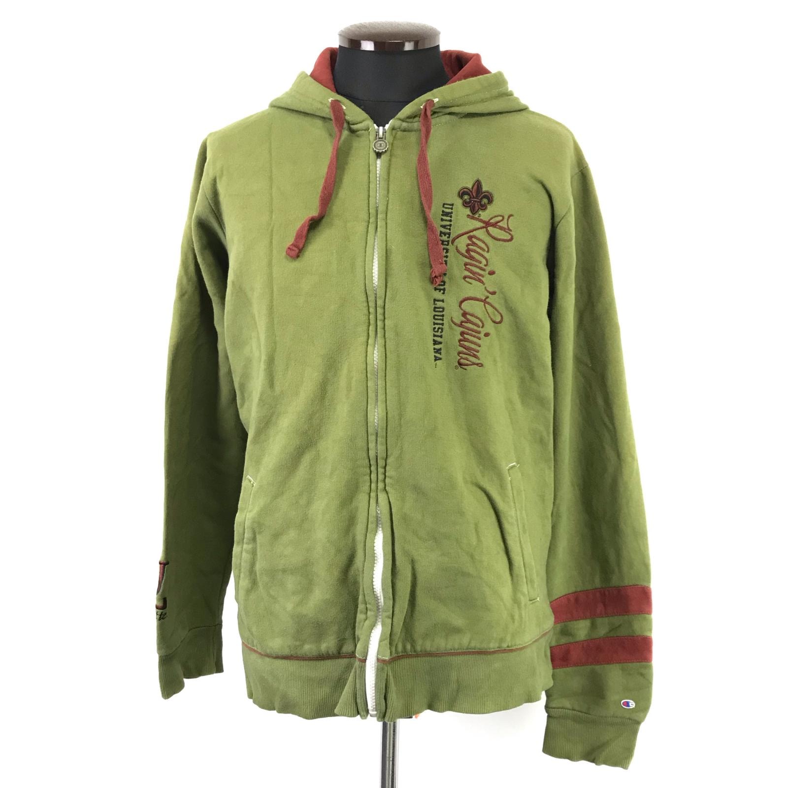Champion【チャンピオン】 パーカー【メンズXL/緑/green】裏起毛/Tops/hoodie/jacket◆BJ005-b