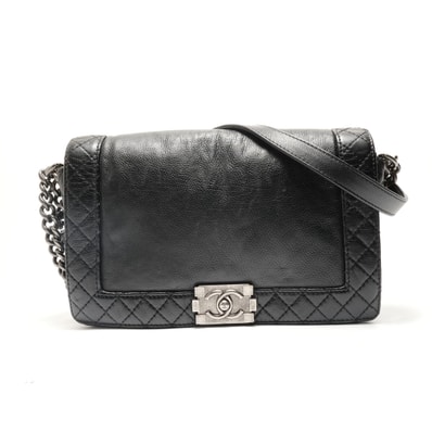 シャネル CHANEL 18番台 ボーイシャネルチェーンショルダー ショルダーバッグ【中古】