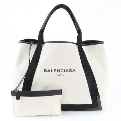 ■美品 バレンシアガ ネイビー カバス GM 339936 トート バッグ