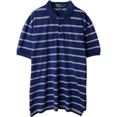古着 ラルフローレン Ralph Lauren POLO by Ralph Lauren 半袖 ボーダー ポロシャツ メンズM相当/eaa637463