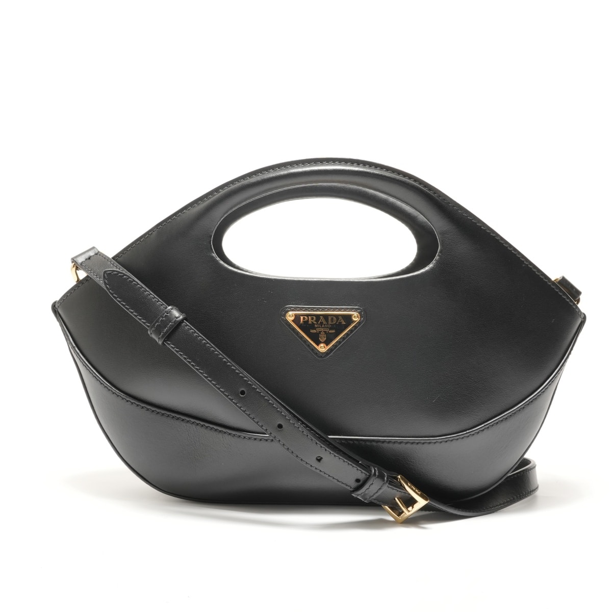 プラダ PRADA エイメ レザー ハンドバッグ【中古】