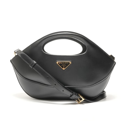 プラダ PRADA エイメ レザー ハンドバッグ【中古】
