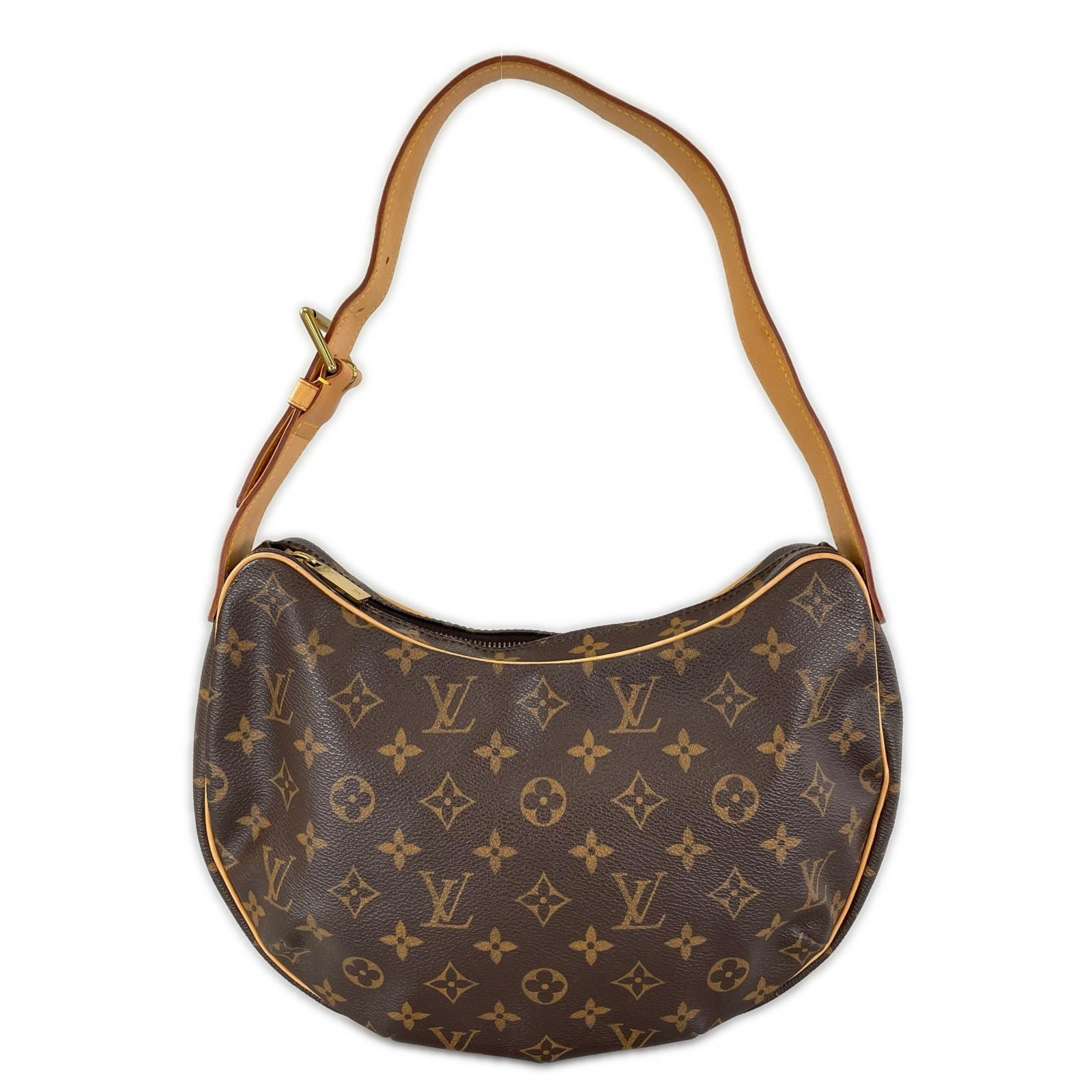 LOUIS VUITTON ルイ・ヴィトン クロワッサンMM M51512 ショルダーバッグ モノグラムキャンバス ブラウン レディース【中古】