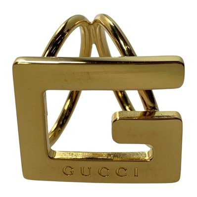 ☆☆GUCCI グッチ メッキ Gロゴ Gモチーフ ゴールド スカーフリング