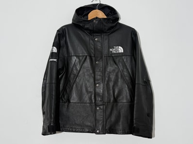 Supreme x The North Face Leather Mountain Parka "Black"