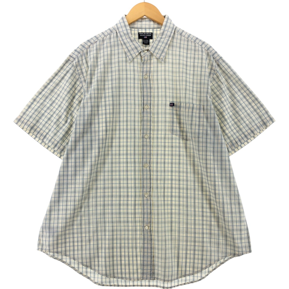 古着 ラルフローレン Ralph Lauren POLO JEANS COMPANY 半袖 チェックシャツ メンズXL相当/eaa533588