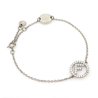 フェンディ FENDI ブレスレット エフイズ メタル シルバー レディース【中古】 r10599g