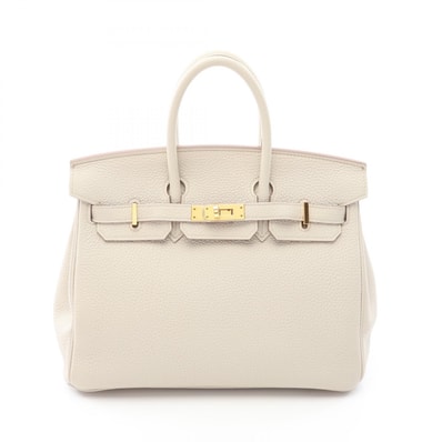 エルメス HERMES バーキン25 ハンドバッグ バッグ レザー トゴ トゴ ベトン U刻印(2022年製造) レディース アイボリー系 【中古】