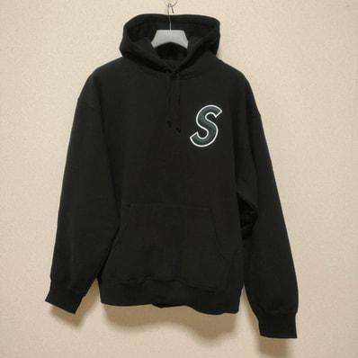 Supreme S Logo Hooded Sweatshirt "Black"