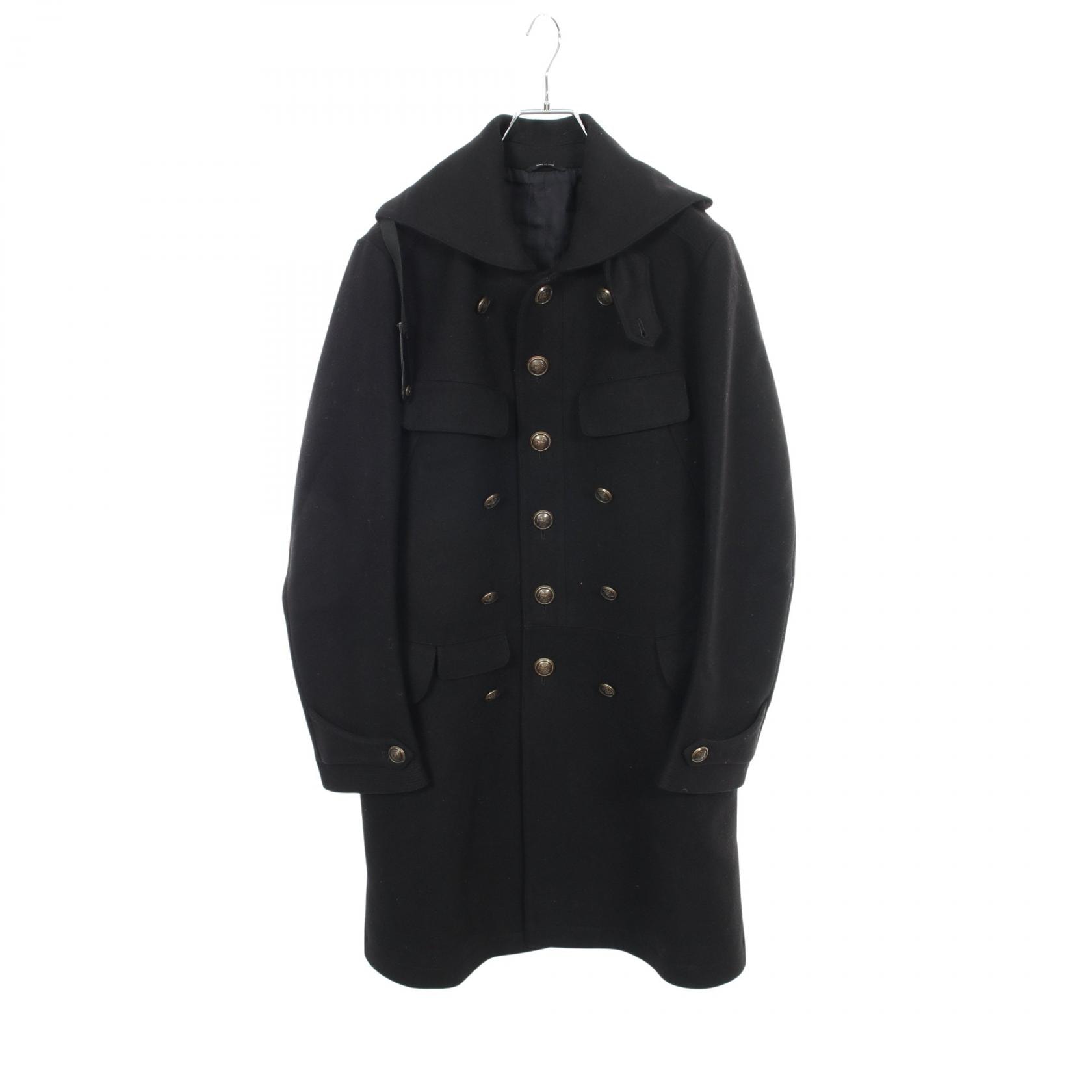 グッチ GUCCI 金釦 モールスキン 衣料品 アウター ウール メンズ ブラック系 201454 【中古】