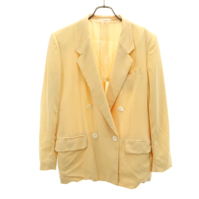 Burberrys バーバリーズ 90s ウール オールド ダブル テーラードジャケット 11 イエロー系