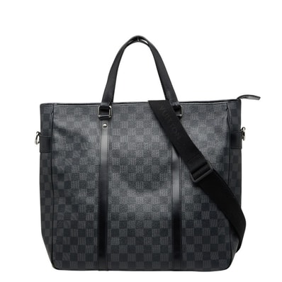 ルイ ヴィトン ダミエ グラフィット タダオ トートバッグ ショルダーバッグ 2WAY N51192 ブラック PVC レザー レディース LOUIS VUITTON 【中古】