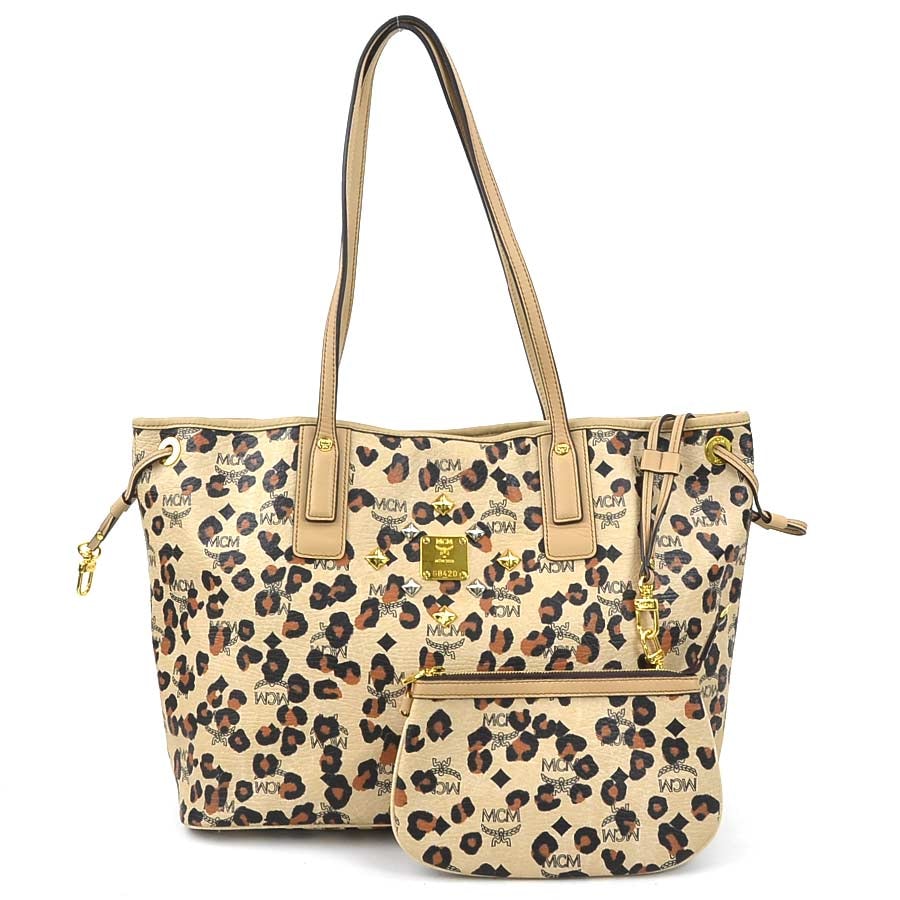エム シー エム MCM ショルダーバッグ トートバッグ Loveless コラボ レザー ベージュ系 ユニセックス【中古】 r10450g