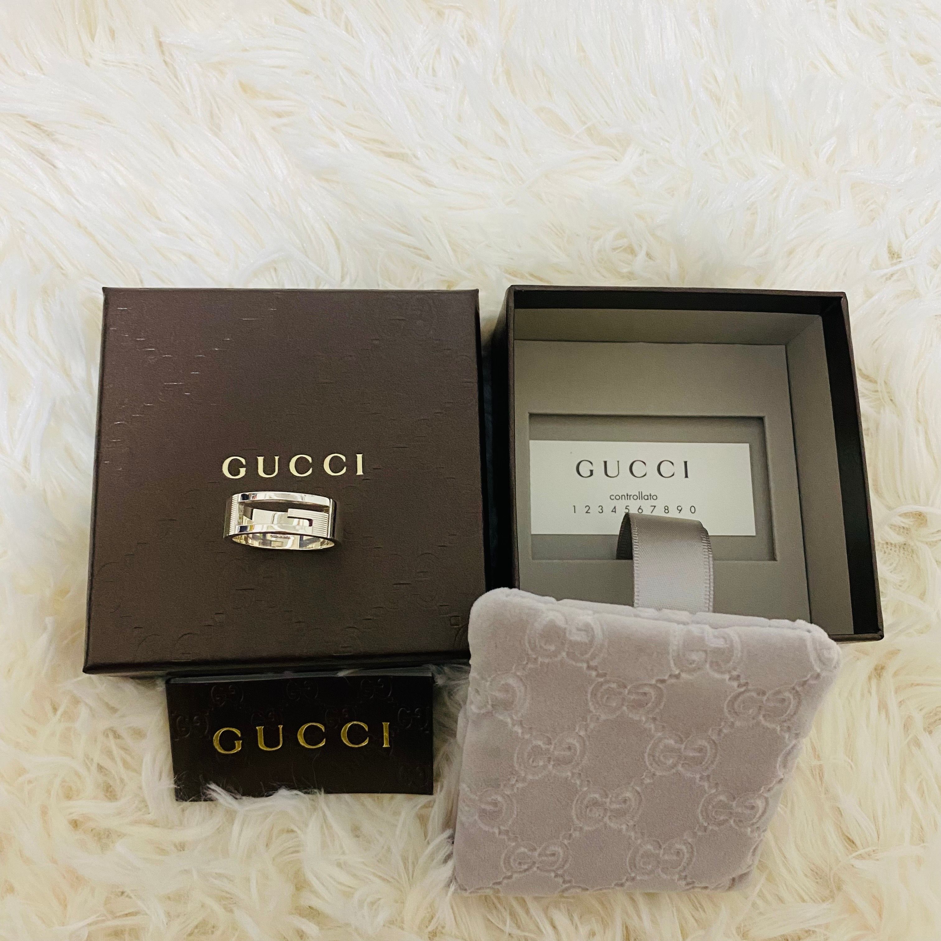 極美品 GUCCI シルバーリング Gリング  