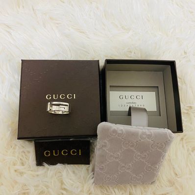 極美品 GUCCI シルバーリング Gリング