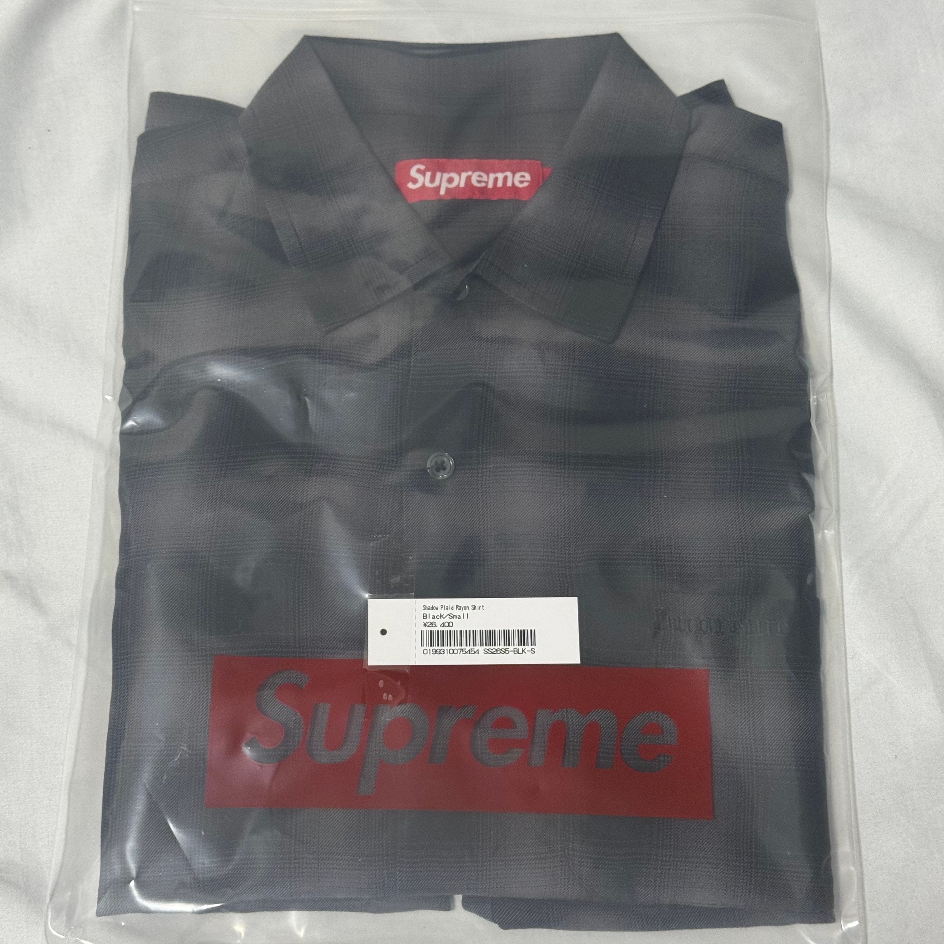 Supreme Shadow Plaid Rayon Shirt "Black"