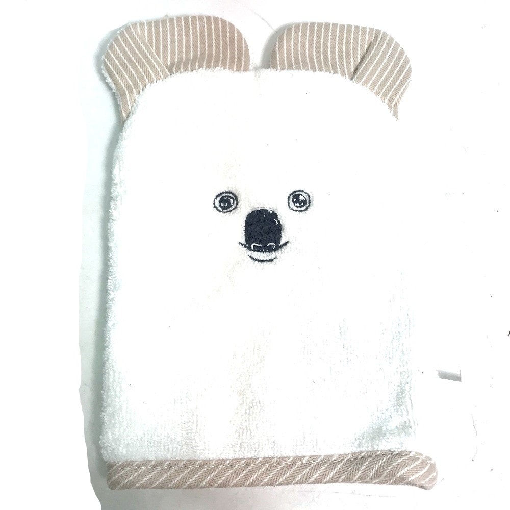 エルメス HERMES コアラ ウォッシュクロスパススルー ボディミトン ベビー BABY 赤ちゃん タオル コットン ホワイト 未使用
