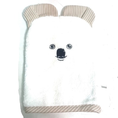 エルメス HERMES コアラ ウォッシュクロスパススルー ボディミトン ベビー BABY 赤ちゃん タオル コットン ホワイト 未使用
