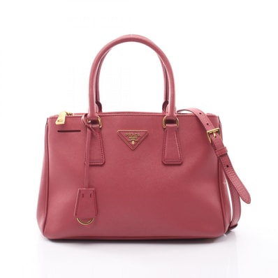 プラダ PRADA ガレリア 2WAY ハンドバッグ バッグ サフィアーノレザー レディース ピンク系 【中古】