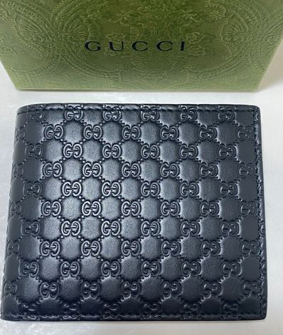 GUCCI Micro Guccissima Wallet "Black"