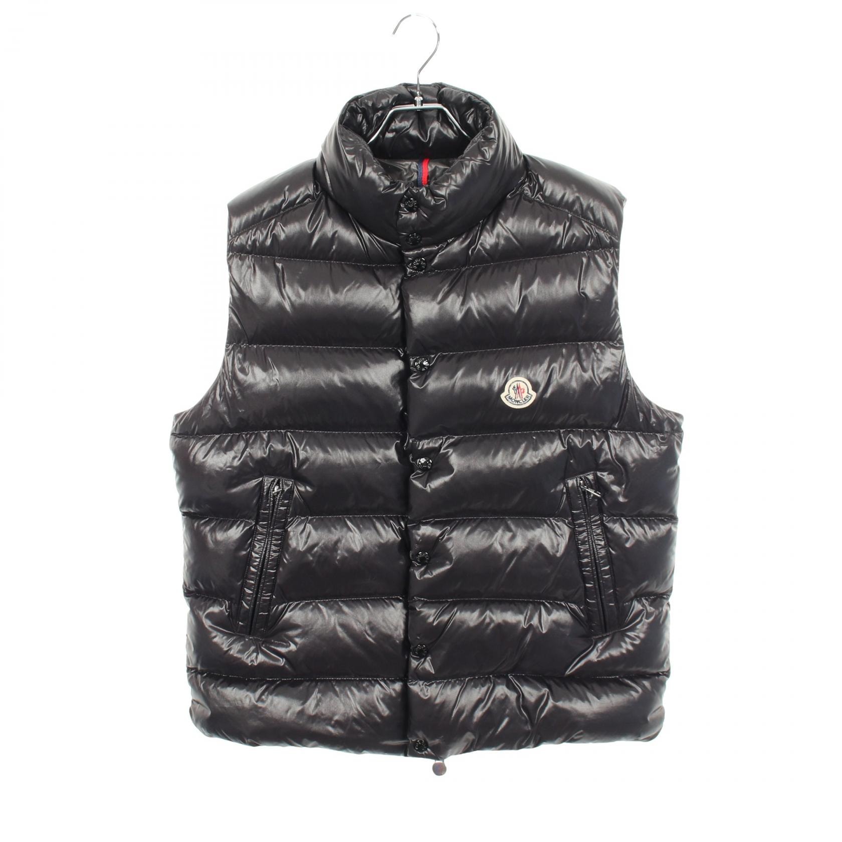 モンクレール MONCLER TIBB ダウンベスト 衣料品 アウター ナイロン メンズ ブラック系 1A00096 【中古】