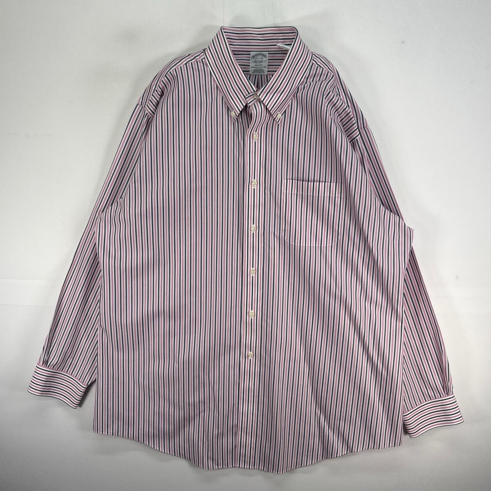 古着 ブルックスブラザーズ Brooks Brothers 長袖シャツ ストライプ REGENT 胸ポケ XL ピンク系 マルチカラー メンズ