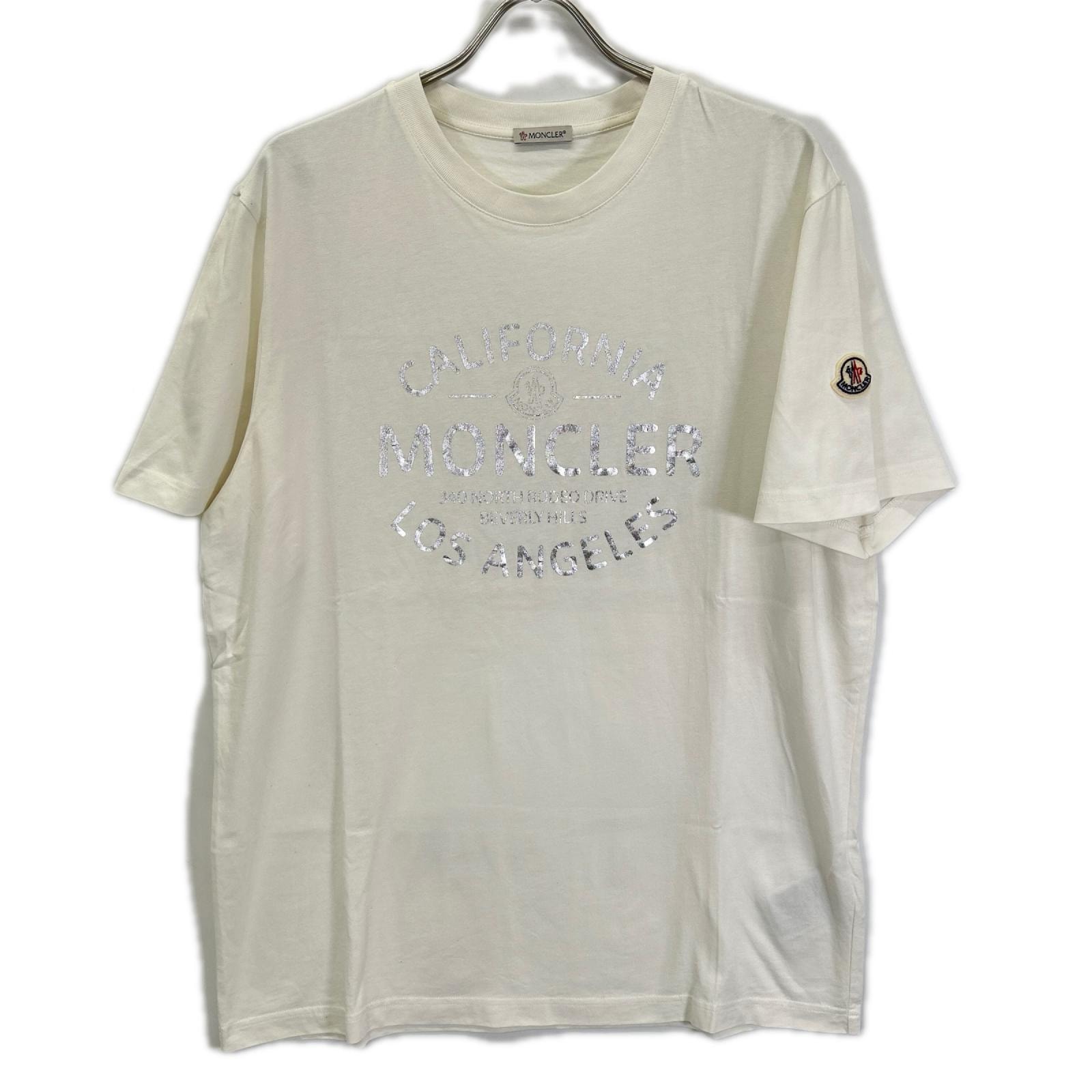 モンクレール 23年 ホワイト ロゴ SS TSHIRT XXL