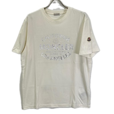 モンクレール 23年 ホワイト ロゴ SS TSHIRT XXL