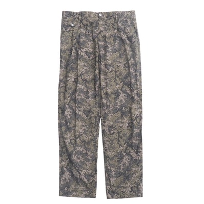 ■美品■DOLCE&GABBANA ドルチェアンドガッバーナ パンツ サイズ46 モザイク カモ コットン テーパード ツータック ブランド古着【中古】20250613/RA5116