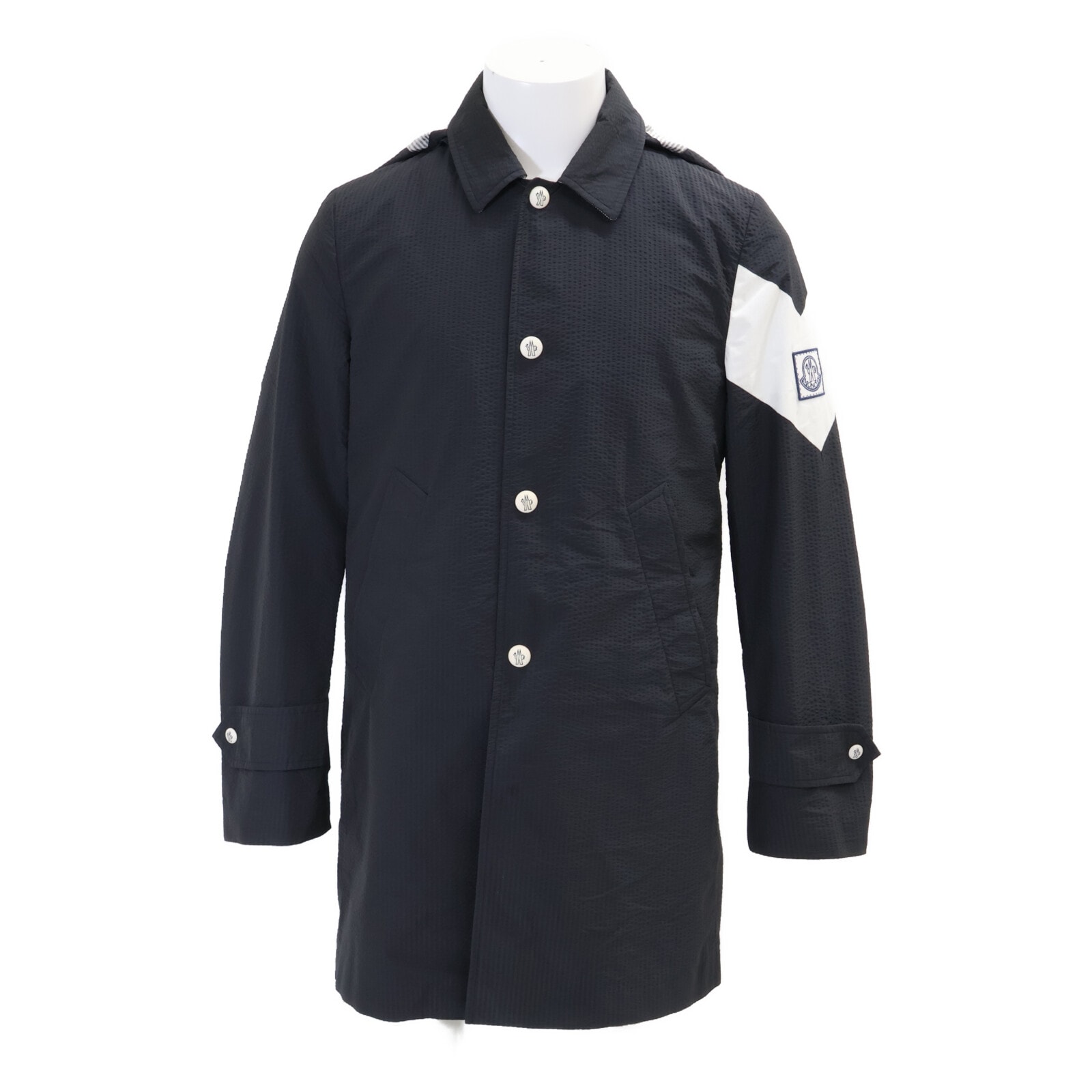 モンクレール GAMME BLEU ガムブルー CHESTER シアサッカー フード付 O