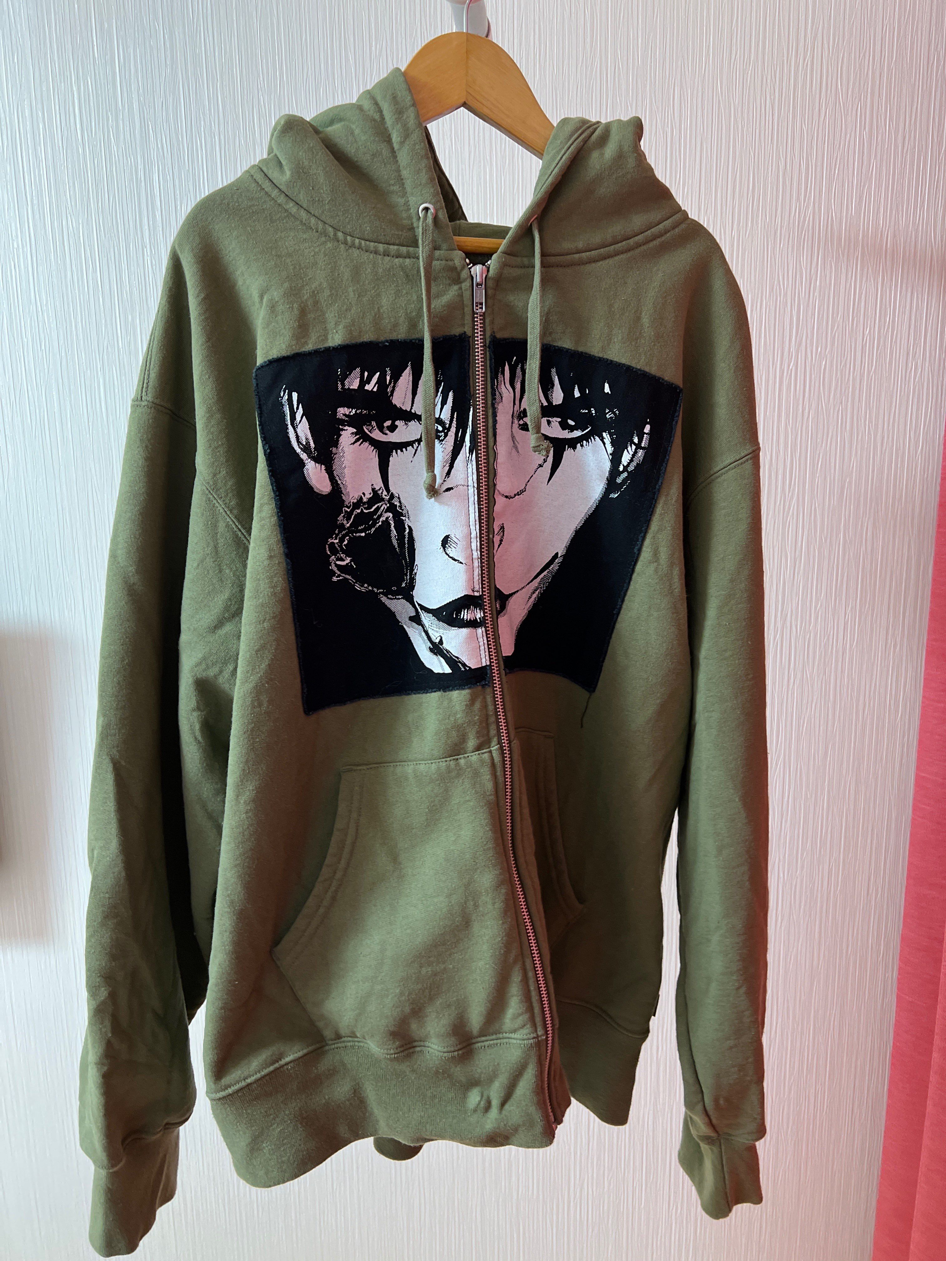 Supreme The Crow Zip Up Hooded Sweatshirt "Olive"