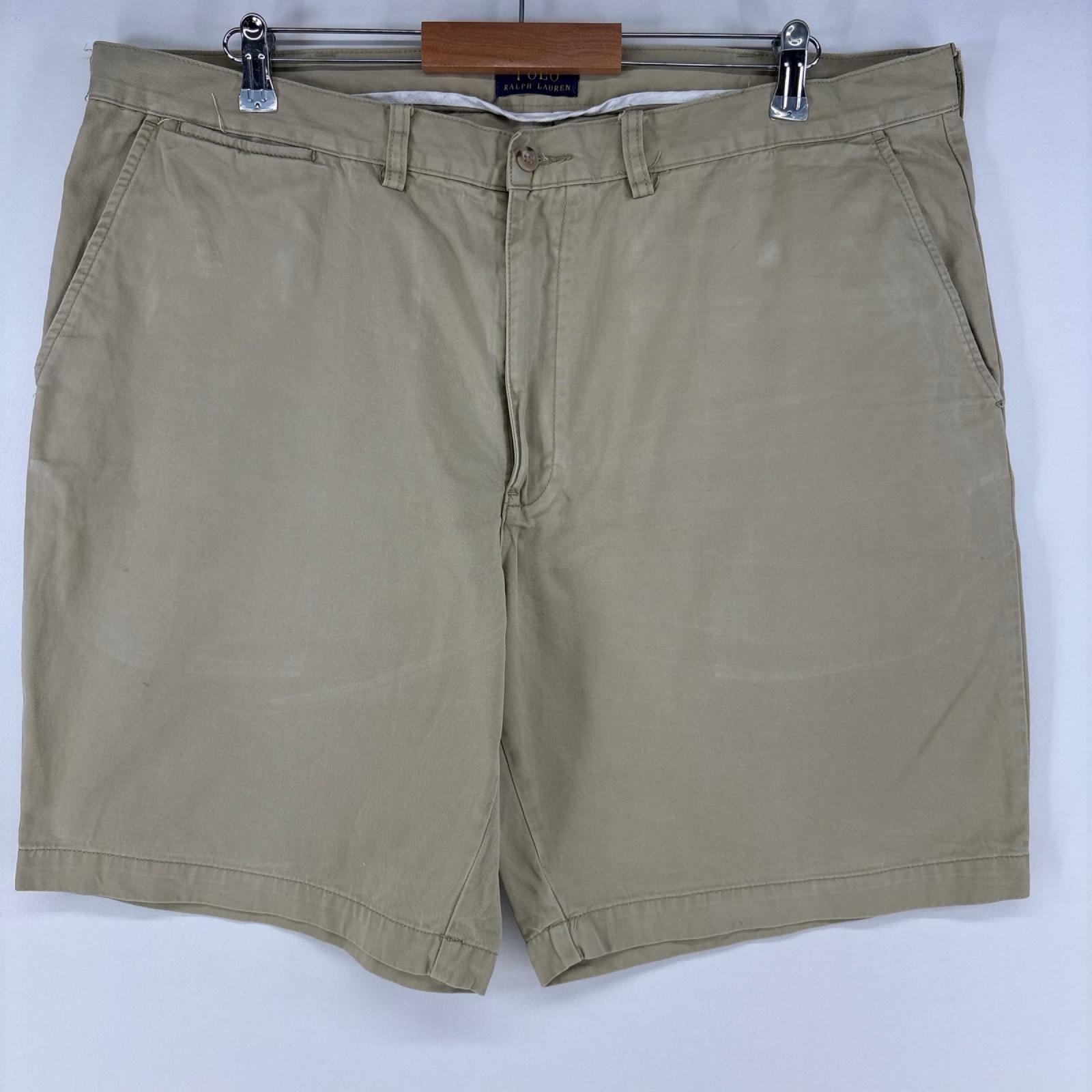 古着 ポロ・ラルフローレン POLO RALPH LAUREN ショートパンツ チノパン ジップ ハーフパンツ 大きいサイズ w40 ベージュ メンズ