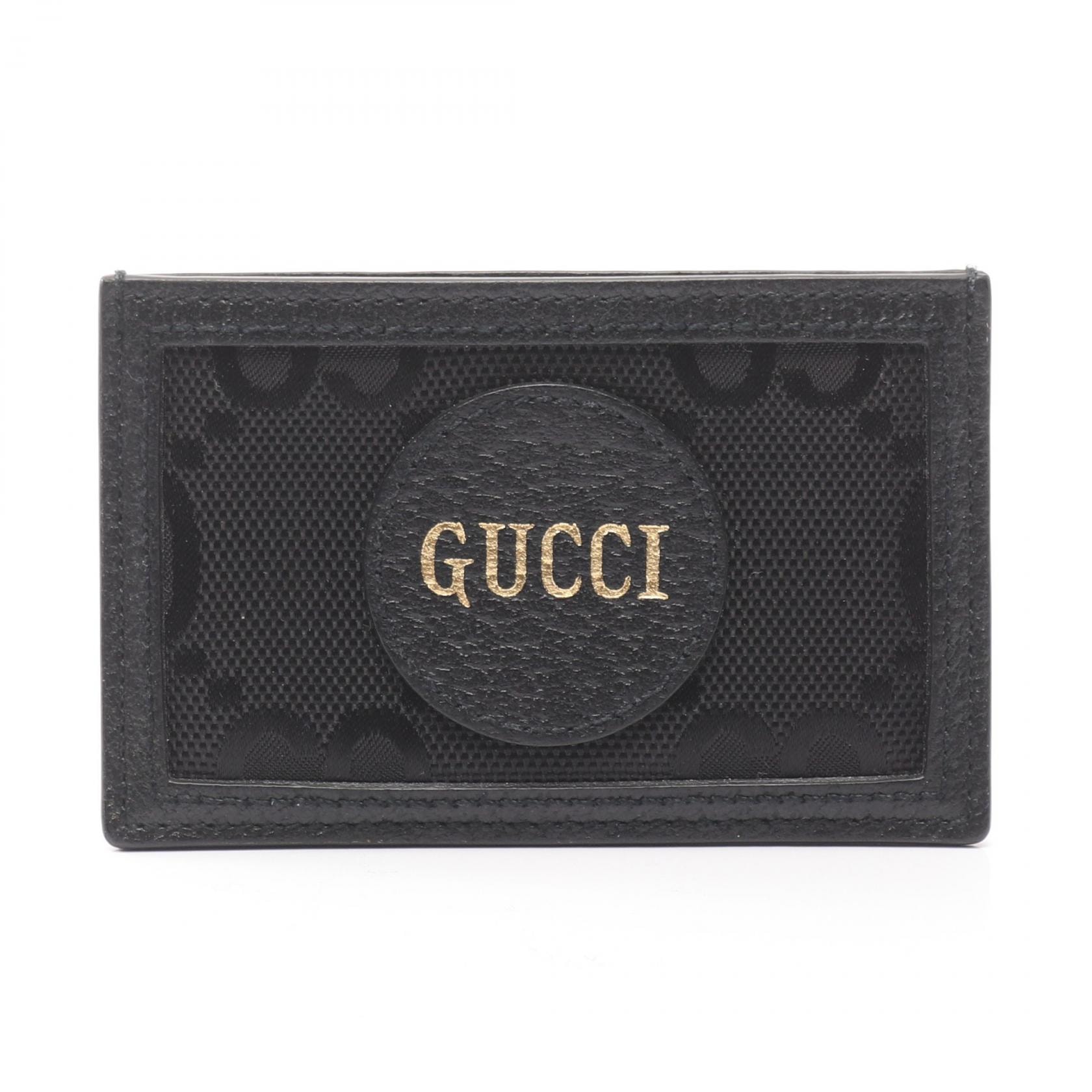 구찌 GUCCI 오프 더 그리드 GG 패턴 카드 케이스 악세사리 캔버스 가죽 남성용 블랙 625578 [중고]