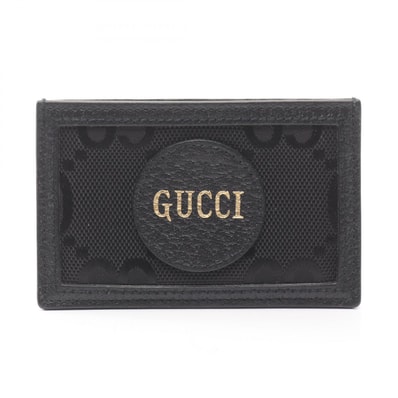 グッチ GUCCI オフ ザ グリッド GG柄 カードケース アクセサリー キャンバス レザー メンズ ブラック系 625578 【中古】