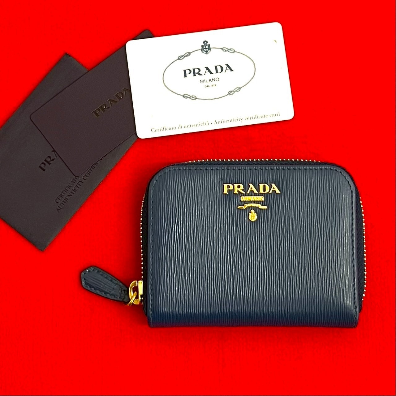 PRADA プラダ レザー コインケース ブルー
21090