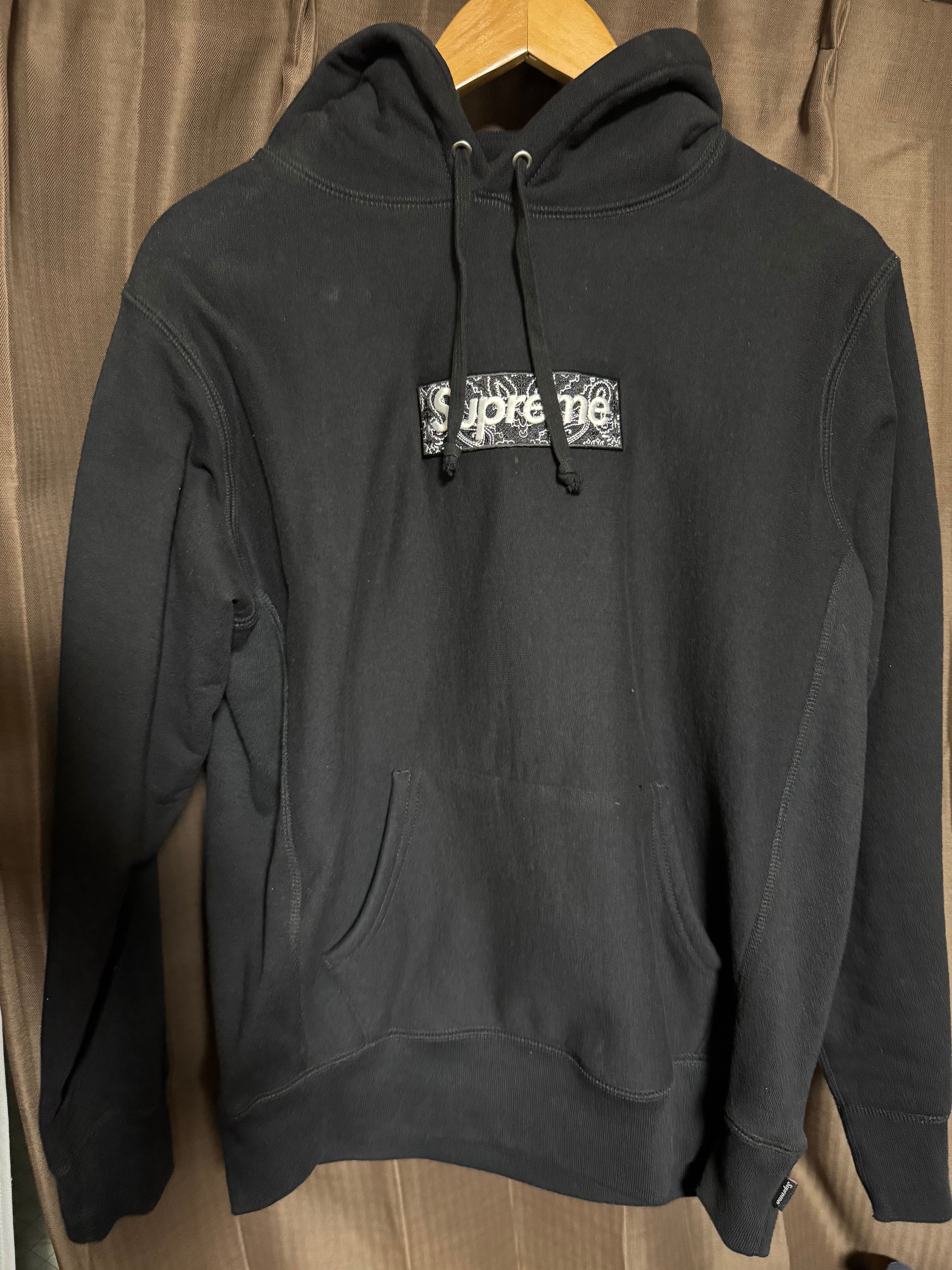 Supreme Bandana Box Logo Hooded Sweatshirt "Black"