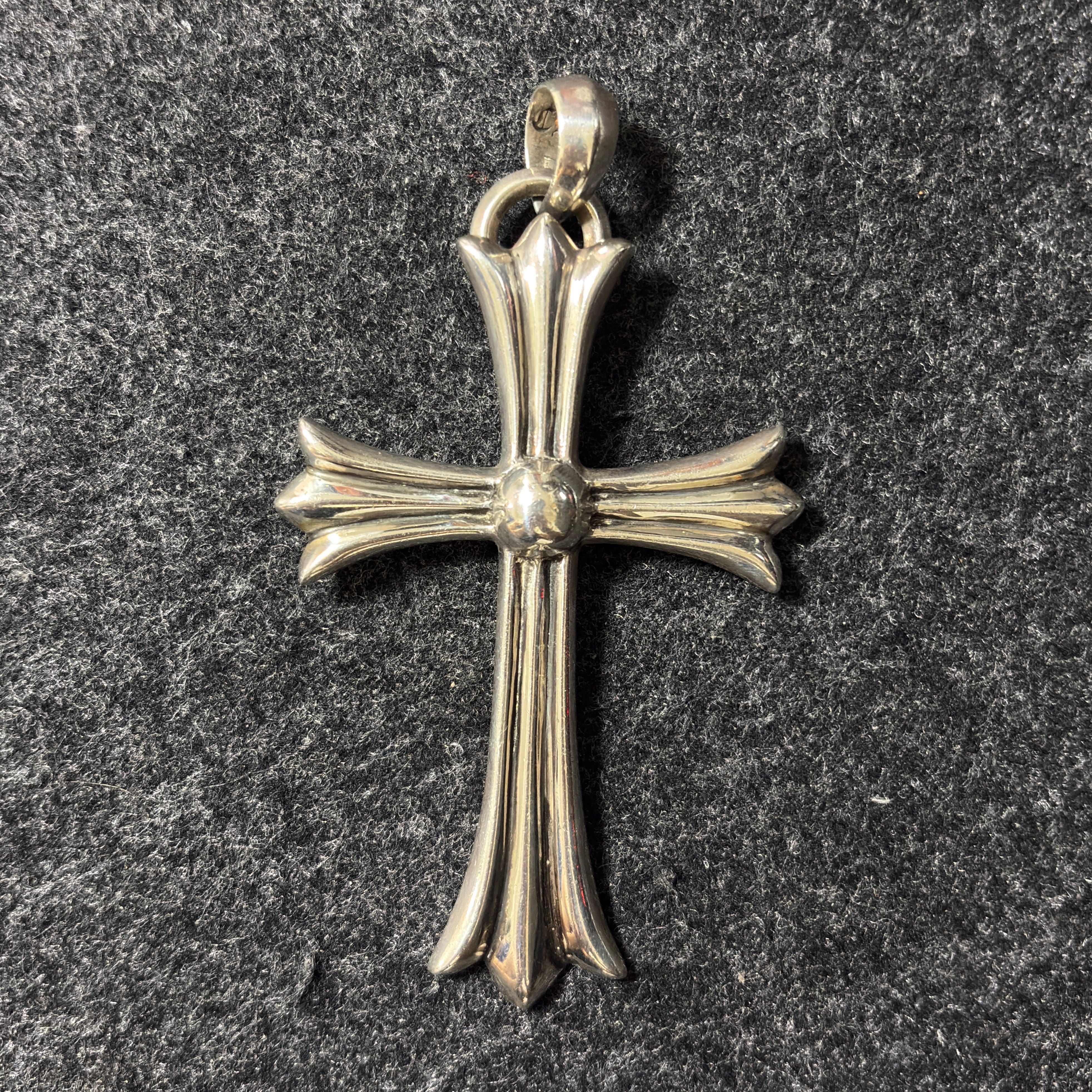 Chrome Hearts Large CH Cross Pendant with Plane Bail "Silver"