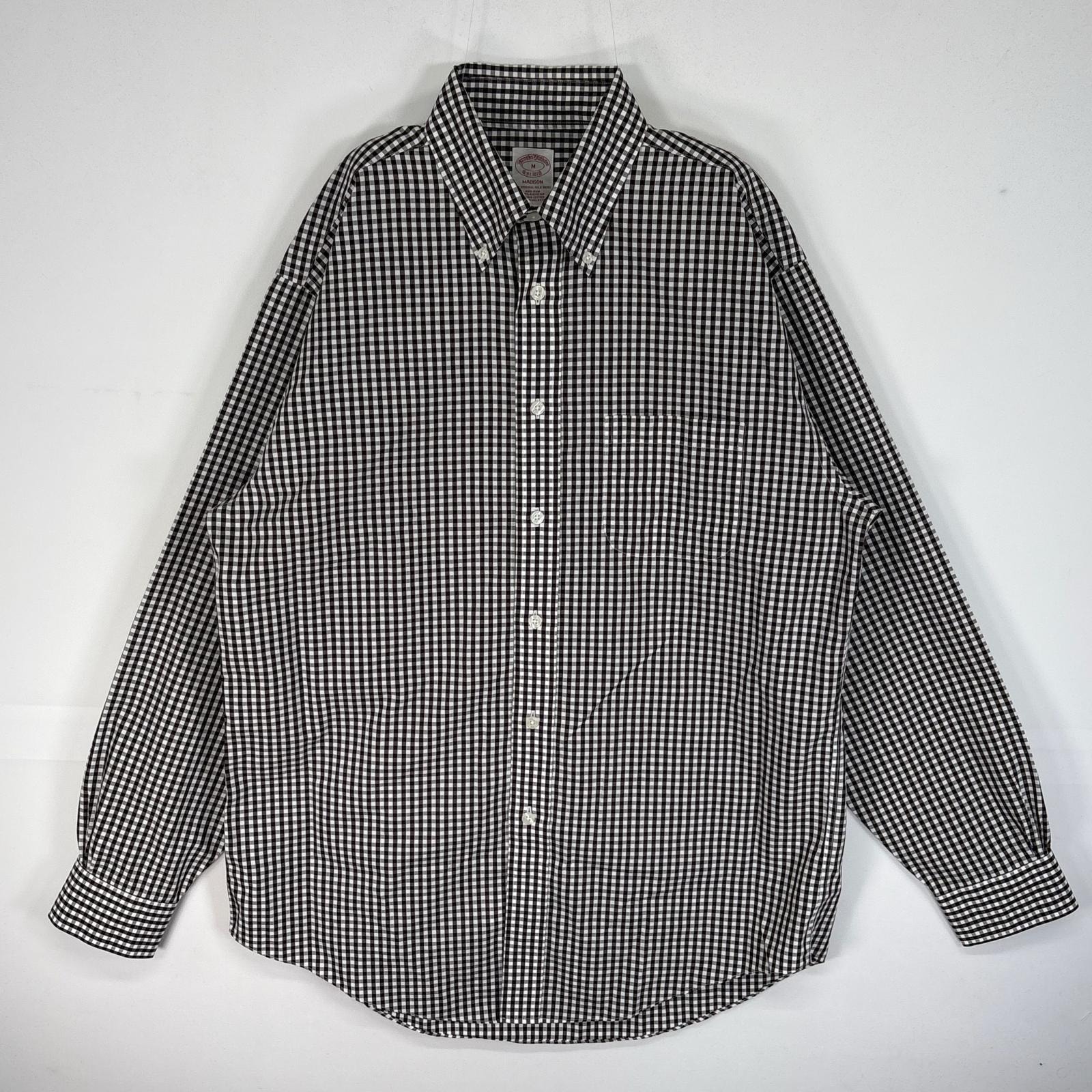 古着 ブルックスブラザーズ Brooks Brothers 長袖シャツ チェック ボタンダウン M ブラウン系 マルチカラー メンズ
