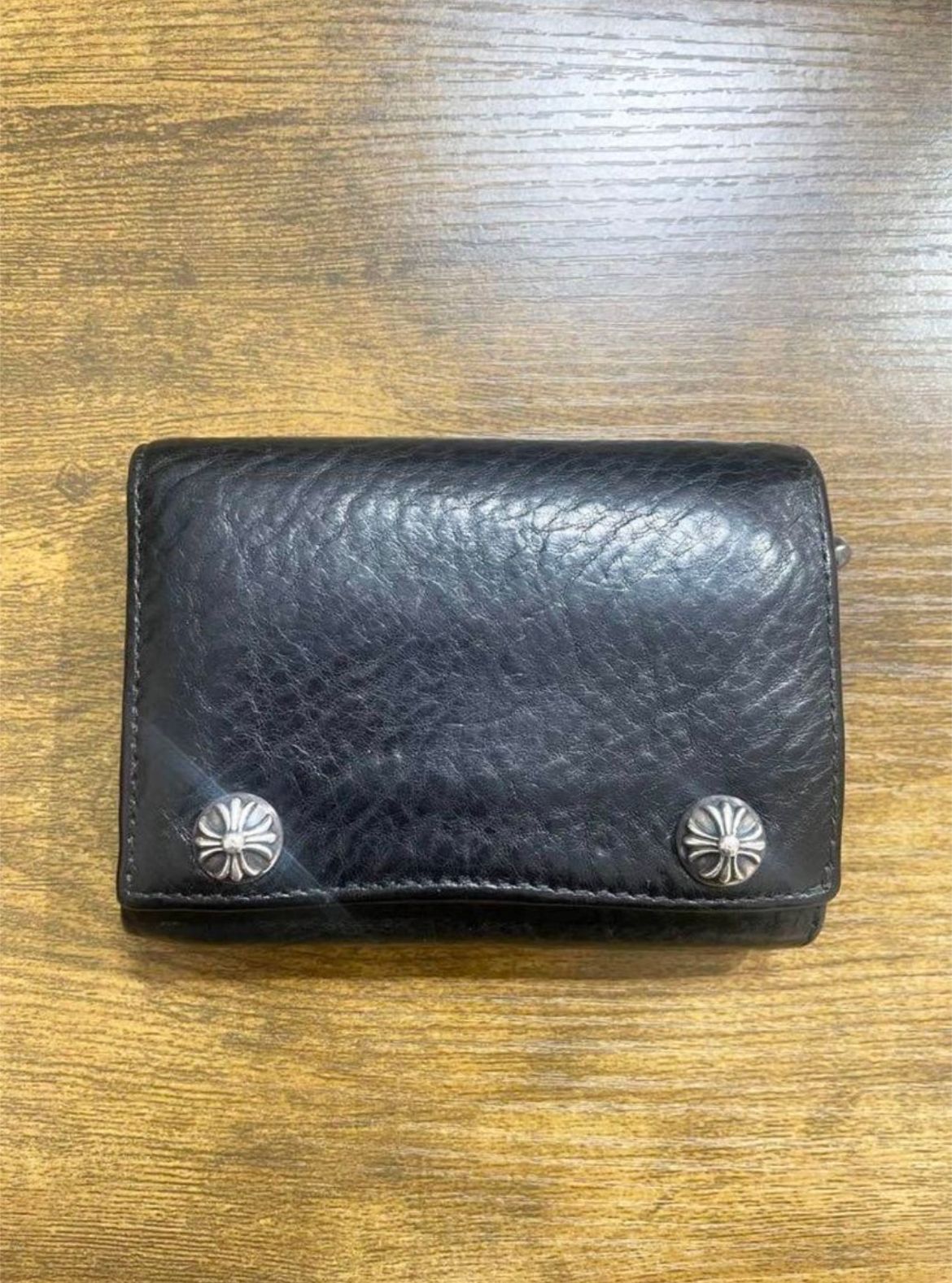 Chrome Hearts 3 Fold Leather Wallet "Black"