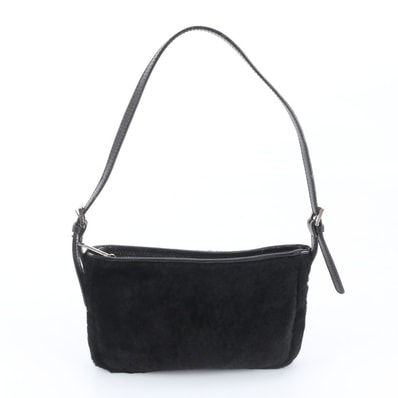 ■美品 ロエベ ファーショルダーバッグ レザー