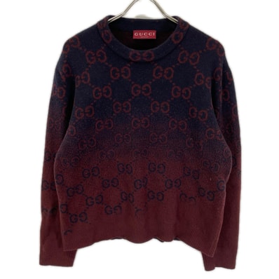 グッチ 788533 xkd42 レッド GG総柄 ニットトップス M